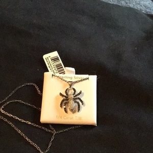 NÉW 20’ STERLING SILVER DIAMOND NECKLACE